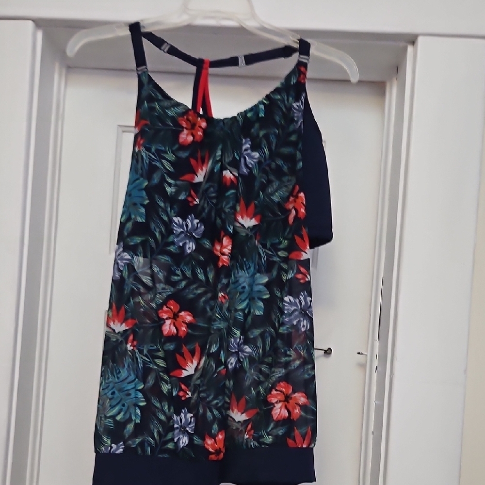 Floral swim suit top